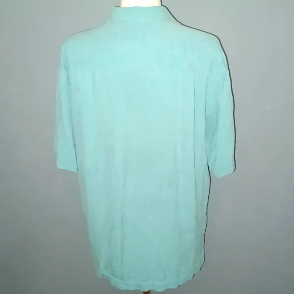 Vintage Tommy Bahama Silk Button-Down Shirt - Picture 7 of 12